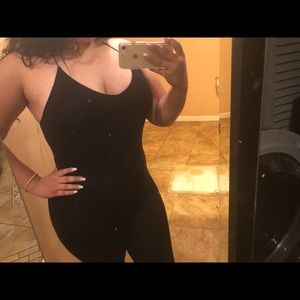 Fashion Nova Black Spaghetti Strap Jumpsuit
